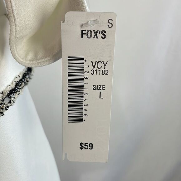 NWT Vicky and Lucas White Tweed Trim Jacket - Picture 6 of 7